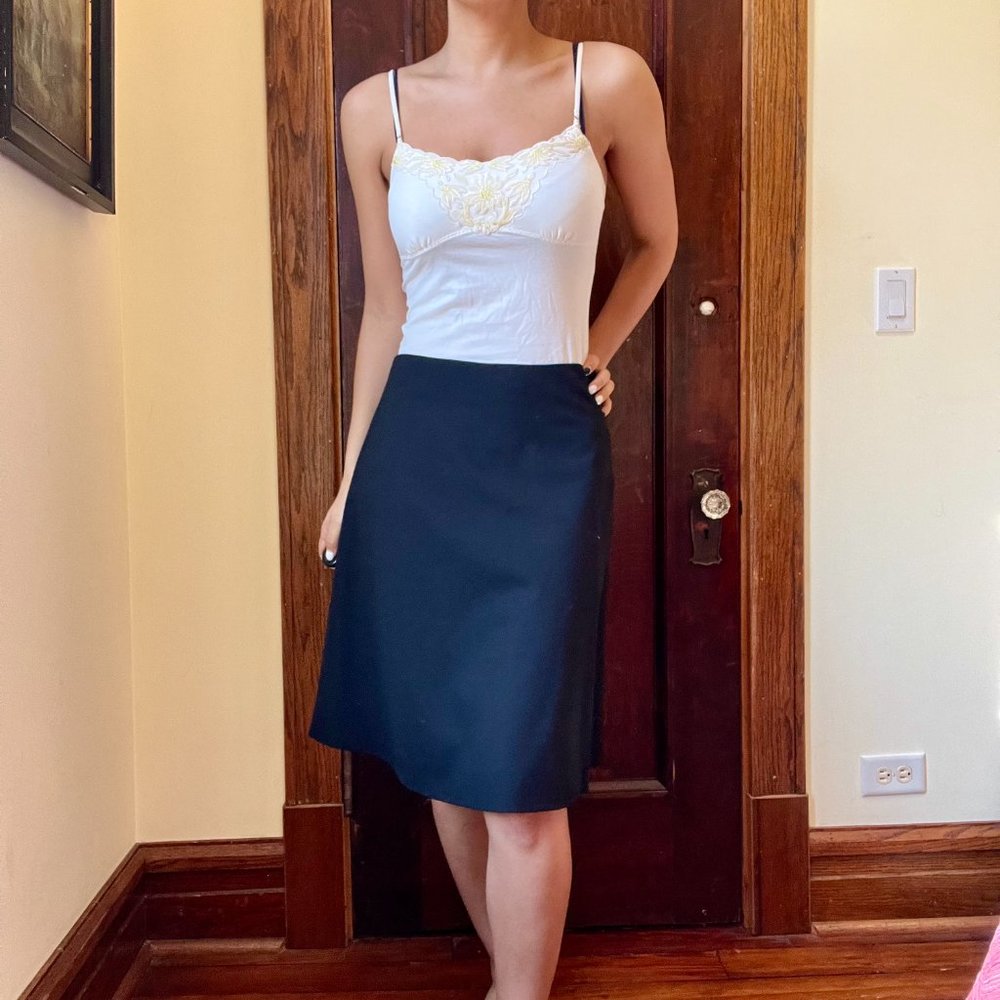 Helmut Lang - Black A-line Skirt - Sz 42 - Good Condition